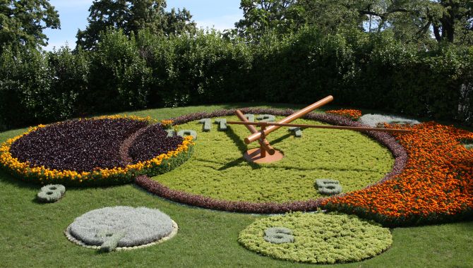 Geneve horloge fleurie