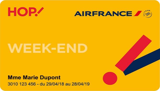Hop Air France carte Week end